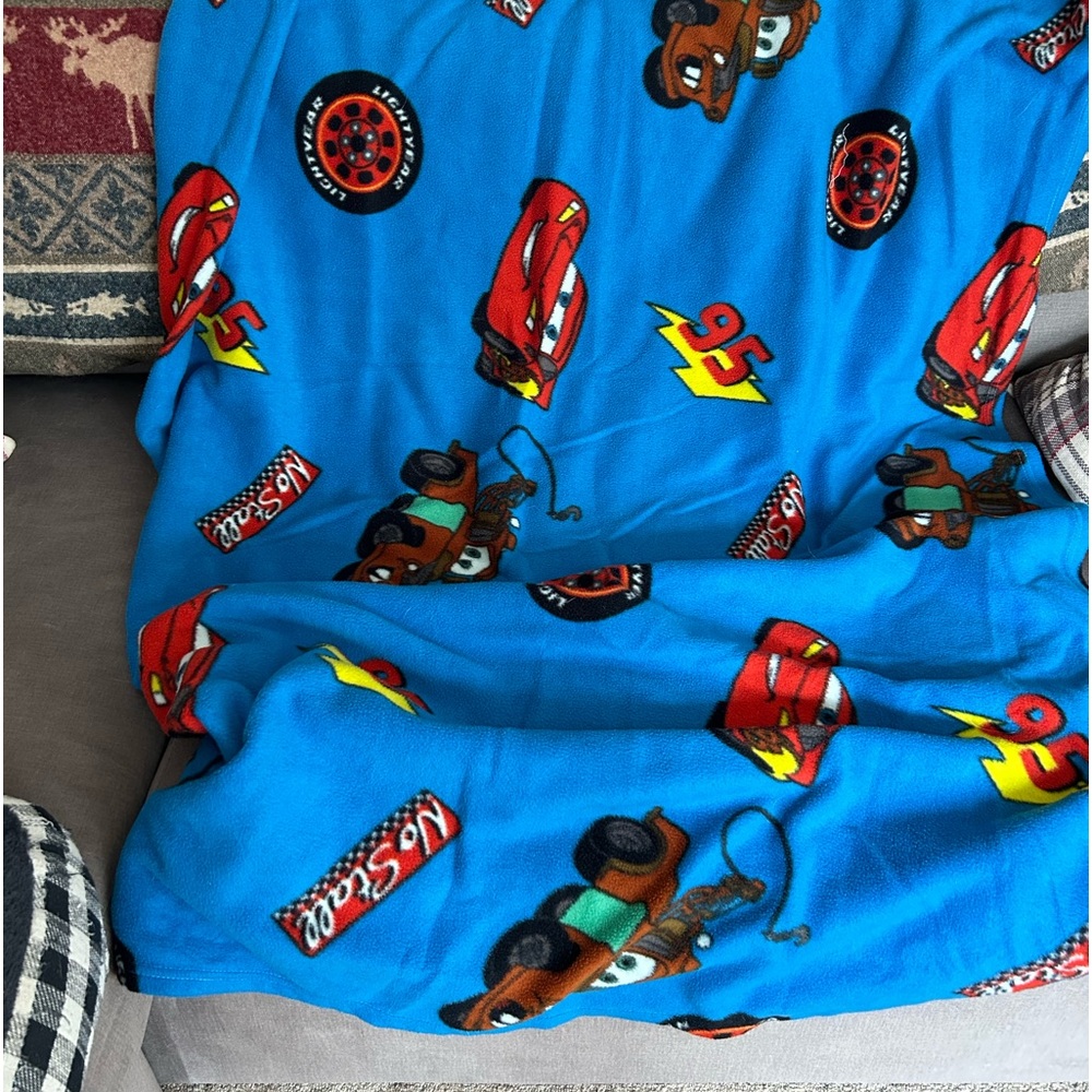Disney Lightening McQueen blanket.